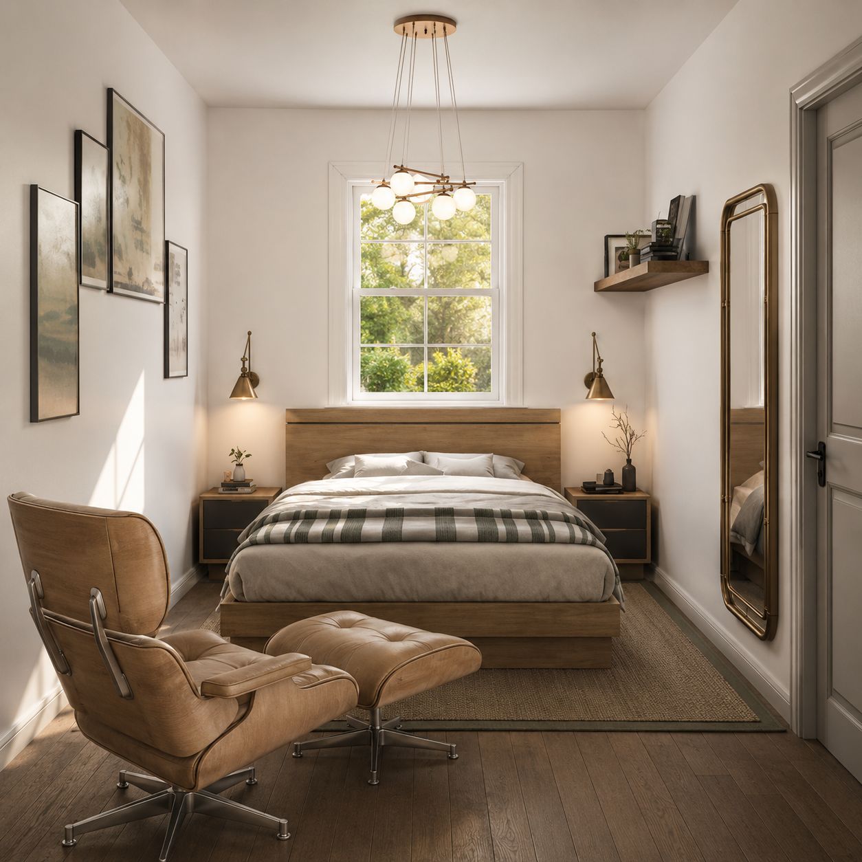 Carefully styled interior with natural textures